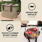 VILLEY Cooler Bag, 30 Cans Insulated Soft Cooler Bag, Large Beach Cooler with Removable Shoulder Strap, Keep Cold/Keep Fresh/Keep Warm, Portable Soft Sided Cooler for Camping Trip Picnic, 20L