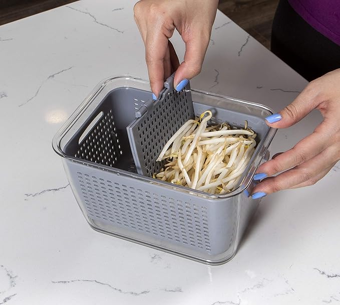 Kitchen Spaces - 1465A6-AMZ Kitchen Spaces Colander Bin, Medium, Gray
