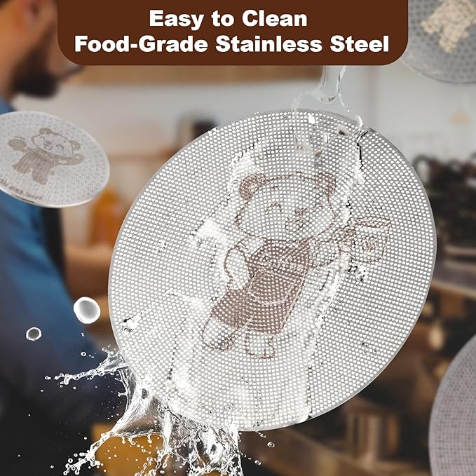 MEION 51mm Espresso Puck Screen-2 Pack 0.8mm Thickness Espresso Filter Screen, Reusable Metal Coffee Filter for Bottomless Portafilter Basket 51mm, Stainless Steel Coffee Puck Screen