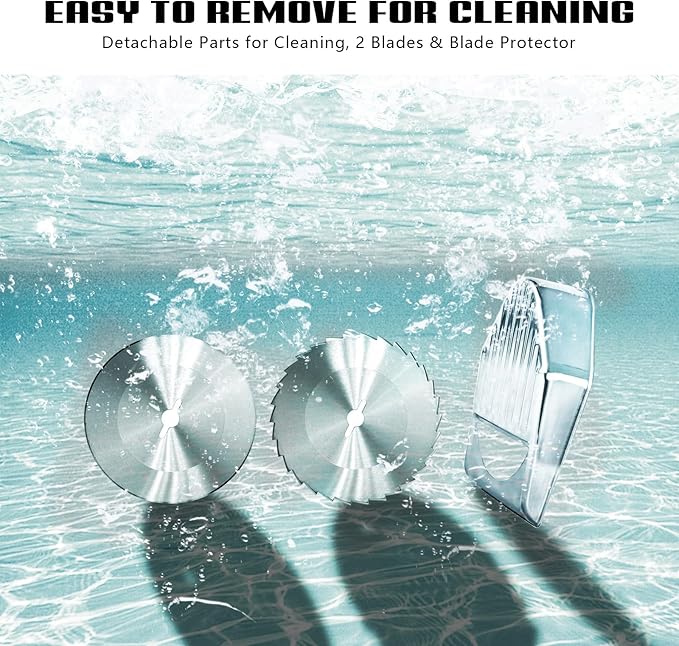 VONCI 80W Commercial Gyro Cutter, Electric Shawarma Knife, Doner Kebab Meat Slicer With 2 Blades, 2600 RPM, 0-8mm Adjustable Thickness, Powerful Turkish Grill Machine.