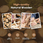 5 PCS Wooden Spatula Set, Natural Teak Wooden Spoons for Cooking, Nonstick Cookware Safe Kitchen Utensils Set, Durable & Elegant Cooking Utensils Gift Set