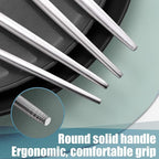 Lemeya Matte Silverware Set for 4,Modern Stainless Steel Brushed Cutlery Set,20-Pieces Heavy Duty Flatware Set,Knives Spoons and Forks Set Utensils Set, Satin Finish, Dishwasher Safe