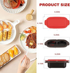 Microwave Egg Cooker & Microwave Grill Pan 3 Pcs with Lid for Grilling, Browning, and Crisping Vegetables, Sandwich, & Meat, Microwave Nonstick Cookware for Quick, Healthy Meals