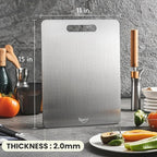 2 Pack Titanium Cutting Board - 100% Pure Titanium Cutting Boards For Kitche,Easy to clean, Double-sided food-grade Cutting Board For Cutting Meats, Fruits And Vegetables.(15 * 11)