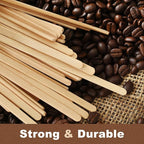 LotFancy 900Pcs Coffee Stirrers, 7 inch Birch Wood Coffee Stir Sticks, Sturdy Wooden Sticks, Great for Your Coffee Nook, Splinter Free, Round End