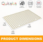 2-Pack Cooling Racks for Cooking and Baking - 10" x 15"Heavy Duty Stainless Steel Wire Rack for Baking, Grilling, Roasting - Oven & Dishwasher Safe - Fits Jelly Roll Sheet Pan（Gold）