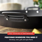 GreenPan x Bobby Flay 15” Carbon Steel Paella Pan, Pre-Seasoned, Nontoxic, PFAS-Free, Induction Compatible, Flat Bottom, Rice & Seafood Dishes, High Heat & Oven Safe Durable, Cast Iron Alternative