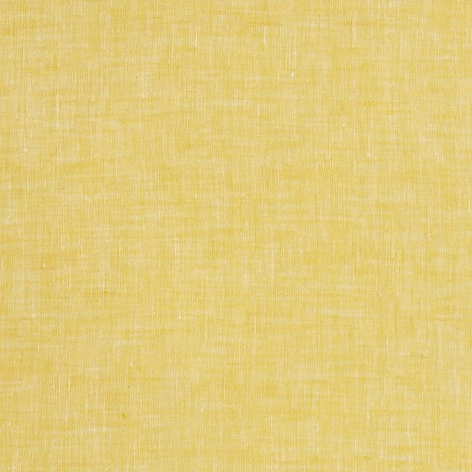 Solino Home Linen Table Runner 144 Inches Long - Athena, 100% Pure Linen Chambray Lemon Yellow Table Runner 14 x 144 Inch for Dining, Summer