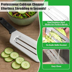 Cabbage Chopper Shredder Quick & Safe Coleslaw Grater for Salad, Sauerkraut Effortless Meal Prep （1 Pack）