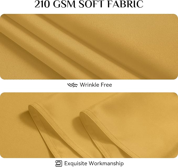 Softalker Rectangle Tablecloth, Waterproof & Stain Resistant Table Cloths Wrinkle Free Fabric Washable 210GSM Polyester Table Cover for Dining/Party/Outdoor - 60 x 102 inch,Gold