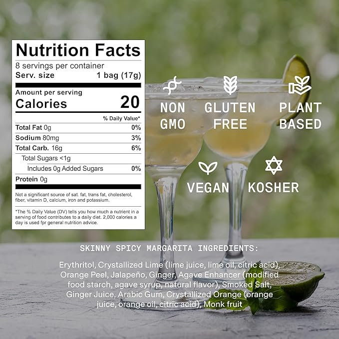 SAYSO Skinny Spicy Margarita, Honey Rosemary Moscow Mule & Skinny Cardamom Paloma Cocktail Tea Bags - Instant Cocktail or Mocktail Mixers - No Hot Water - Home Bar - Organic Ingredients, 3-Pack