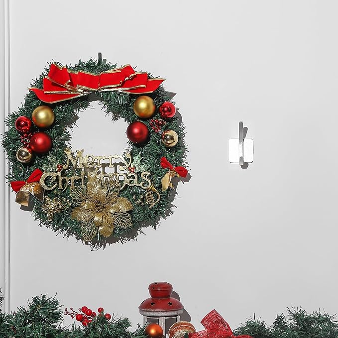 Paoli Heavy Duty Adhesive Hooks,Self-Adhesive Hooks Multiple Colors and Styles 30 lb Maximum Load for Home Schools and Offices (4pc, Rose Gold)