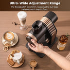 Gevi VelPro 400 Single Dose Coffee Grinder with Variable Speed, Stepless Adjustment, 64mm Titanium Flat Burr & Single Dosing Cup, Coffee Bean Grinder for Drip, French Press & Cold Brew-Black Gloden