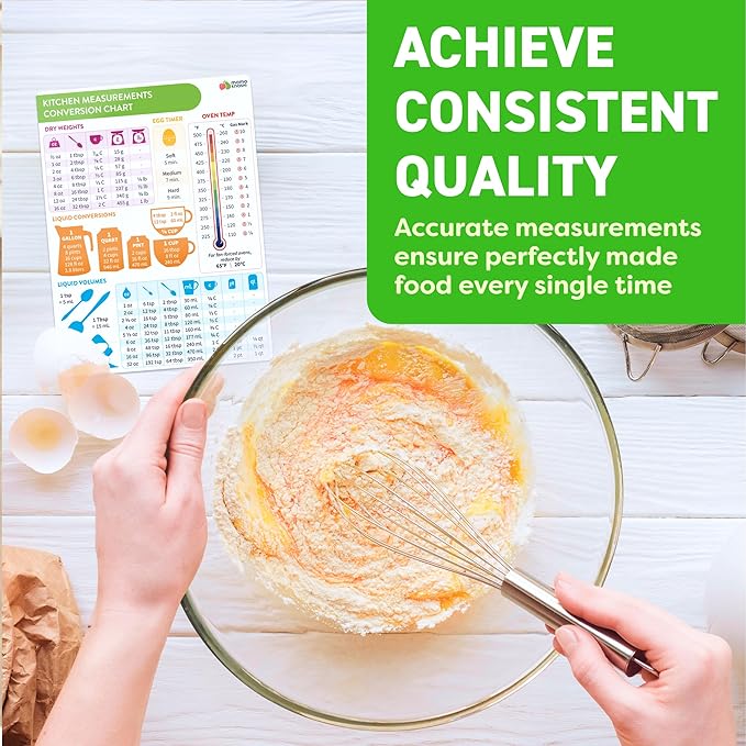Kitchen Conversion Chart Magnet - Measurements Conversion Chart - Baking Supplies Baking Accessories Cooking Gadgets - Baking Kitchen Cooking Gifts for Women - Kitchen Gadgets