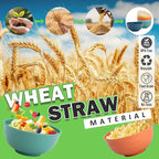 Wheat Straw Bowls 60 OZ, Unbreakable Large Salad Bowl Set of 6, Microwave and Dishwasher Safe Big Bowls for Kitchen, Camping, Picnic, RV, Serving Bowl Set for Ramen, Cereal, Soup - Multi