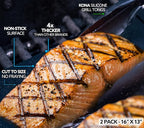 Kona BBQ Grill Mats - Non-Stick for Easy Cleanup, Heavy Duty, 600°F, PFOA-Free, Set of 2, 7-Year Warranty