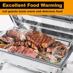 Chafing Dishes for Buffet 4 Pack, 9Qt Chafing Dish Buffet Set with Different Food Pans Combo, Food Warmers for Parties Buffet, Events & Weddings, Silver