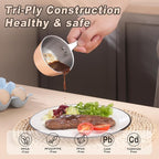 Mini Sauce Pan Butter Warmer Pot with Handle 18/10 Stainless Steel Small Pot for Melting Butter Heating Sauce Gravy & Oil (5oz/150ml) - Copper