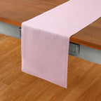 Solino Home Linen Table Runner 90 Inches Long - Athena, 100% Pure Linen Bubblegum Pink Table Runner 14 x 90 Inch for Dining, Summer, Halloween