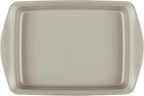 Rachael Ray Nonstick Bakeware Set without Grips includes Nonstick Baking Pan with Lid and Muffin Pan / Cupcake Pan - 3 Piece, Silver