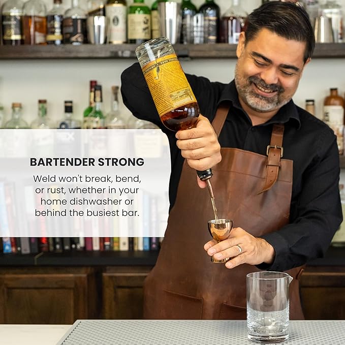 A Bar Above Premium Bell Jigger, With 10 Measurements Inside, Professional and Heavy Duty, 304 Stainless Steel Cocktail Double Jigger for Bartending, 2 Pack, Gold