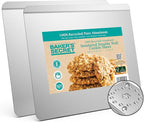 Baker's Secret 2pcs Pure Aluminum Insulated Cookie Sheet Commercial Grade, Baking Tray for Oven 100% Recycled Cookie Sheet Extra Thick - The Natural Collection
