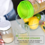 Masontops Kefir Caps - Wide Mouth Mason Jar Lids - Water Kefir Grains Strainer Mason Jar Kefir Jar - Home Water Kefir Starter Kit Kefir Fermenter Container - 4 Pack