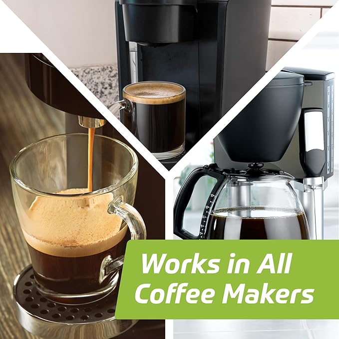 Velocity Coffee Machine Cleaner and Descaler – 4 Uses Per Bottle. Deep Cleans Coffee Makers & Espresso Machines, Coffee Maker Cleaner compatible with Keurig, Breville, Nespresso, Mr. Coffee & More.