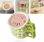 2 Pcs Multipurpose Fruit washing Strainer Container with Lid,2 in 1 Drain Basket for Fruit, Portable Fruit Drainer Container with Handle,Fruit Colander for Kitchen and Outdoor (Pink)