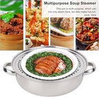 28CM Steamer Pot Multifunctional Stainless Steel Single Layer Stockpot Hotpot Food Steamer Pot Cookware Household Steamer Pot for Cooking Home Kitchen