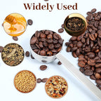 18/8 Stainless Steel Coffee Scoo, Food Grade Metal Measuring Spoon 8.6 In Long Handle 2 Tbsp/ 30ml Metal Scooper Tablespoon for Beans Ground Sugar Powders Protein Powders Sugar
