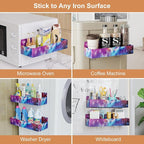 Magnetic Spice Rack for Refrigerator, Kitchen Organizer and Storage Shelf, Starry Sky(4 Pack)