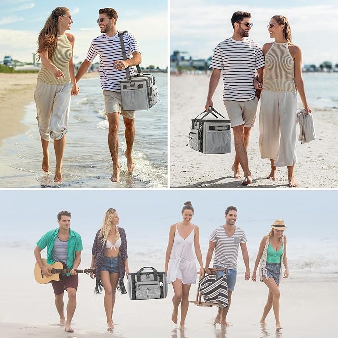 Maelstrom Soft Sided Cooler Bag, 30/40 Can Collapsible Insulated Ice Chest, Large Leakproof Camping & Travel Cooler for Kayaking & Beach