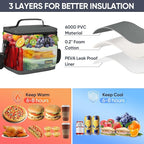 BALEINE Insulated Lunch Bag for Men Women, 15 Can Leakproof Cooler Bag with Adjustable Shoulder Strap for Work Picnic, Lunch Box for Women Men (Medium, Grey)