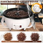 DIYAREA Coffee Roaster Machine for Home Use, 800g Capacity Electric Coffee Bean Roaster Machine with Timer 0-240℃ Non-Stick for Cafe Shop, Nut, Peanut, Black Bean, Soybeans 110V 1200W