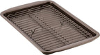 Circulon Nonstick Bakeware Set with Nonstick Cookie Sheet / Baking Sheet and Cooling Rack - 2 Piece, Chocolate Brown