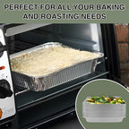 INFINITY EL 20.5" x 12.5" x 2.5" Disposable Aluminum Pans (Full Size-Medium/10 Pack) - Aluminum Serving Tray for Catering, Baking & Meal Prep - Heavy Duty Aluminum Foil Pans