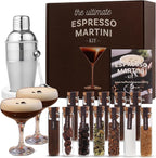 Espresso Martini Kit Gift Set– Complete Martini Maker Set with Espresso Mix, Party-Ready Accessories, and Elegant Decorations for Birthdays and Events, Birthday Gifts for Women
