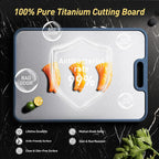 2 Packs Titanium Cutting Boards for Kitchen Chopping Board Butcher Block 2 in 1 Pure Titanium and Wheat Straw PP Mother Day Best Mama Mommy Ever Mother In Law Gifts Stepmom Grandma Gigi Nana Present