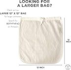 (1-Pack, Medium 8in x 12in) Organic Cotton Cold Brew Coffee Bag - Designed in California - Reusable Coffee Filter with EasyOpen Drawstring Cold Brew Maker for Pitchers, Mason Jars, & Toddy Systems