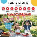 Party Solids 12 Oz Red Plastic Bowls Disposable Bowls for Hot Food Soup 50 Pcs - For Soup, Salad, Cereal, Desserts & Party Supplies