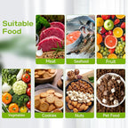 Vacuum Sealer for Food - Tempered Glass Panel, LED Touch Control, Digital Display, Pulse/Moist/Dry/Seal/External Suction Modes, Includes 30 Vacuum Bags & Built-in Cutter(Black)