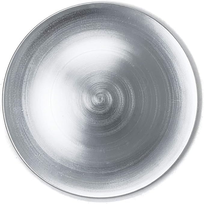 allgala 13-Inch 6-Pack Heavy Quality Round Charger Plates-Brushed silver-HD80322