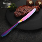 VANDBAO Rainbow Flatware Cutlery Silverware Set 20 Pieces, Stainless Steel Colorful Utensils, Tableware Set Service for 4, Include Knife/Fork/Spoon, Reusable, Mirror Polished, Dishwasher Safe