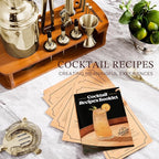 KITESSENSU Cocktail Shaker Set Bartender Kit with Stand | Bar Set Drink Mixer Set with All Essential Accessory Tools: Martini Shaker, Jigger, Strainer, Mixer Spoon, Muddler |Champagne Gold