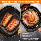 Air Fryer Liners Disposable, 200PCS Non-stick Disposable Airfryer Liners, 9 Inch Unbleached Parchment Paper, Round Air Fryer Paper Liners for 5-8QT Air Fryer, Baking, Roasting Microwave