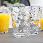Home Essentials Drinking Glasses - Set of 10 - Juice Glass Small Cups, Premium Quality Cooler 7 Oz. Circular Glassware. Ideal for Water, Juice, Cocktails, and Iced Tea. Dishwasher Safe.