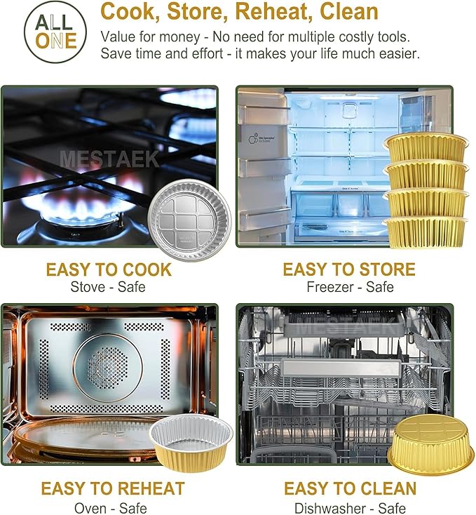 10" Sturdy Aluminum Foil Pans with Lids (20 Packs), 2X Thicker Heavy Duty Reusable Tin for Cooking Baking