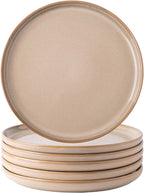 AmorArc Dinner Plates Set of 6, 10.5 Inch Reactive Glaze Ceramic Plates Set, Microwave, Dishwasher Safe, Scratch Resistant, Modern Large Dinnerware Dishes Set Kitchen Stoneware Plates