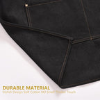 Canvas Aprons for Men Chef Apron, Work Apron with Large Pockets - 16oz Heavy Duty Cross Back, BBQ, Cooking